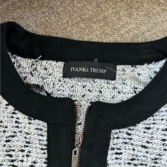 Ivanka Trump bomber zip up sweater jacket - Picture 3 of 6